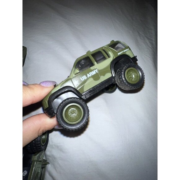 Vintage Mighty Wheels US Army Hummer Humvee Jeep Tank truck 3pc Diecast Soma - Picture 6 of 10